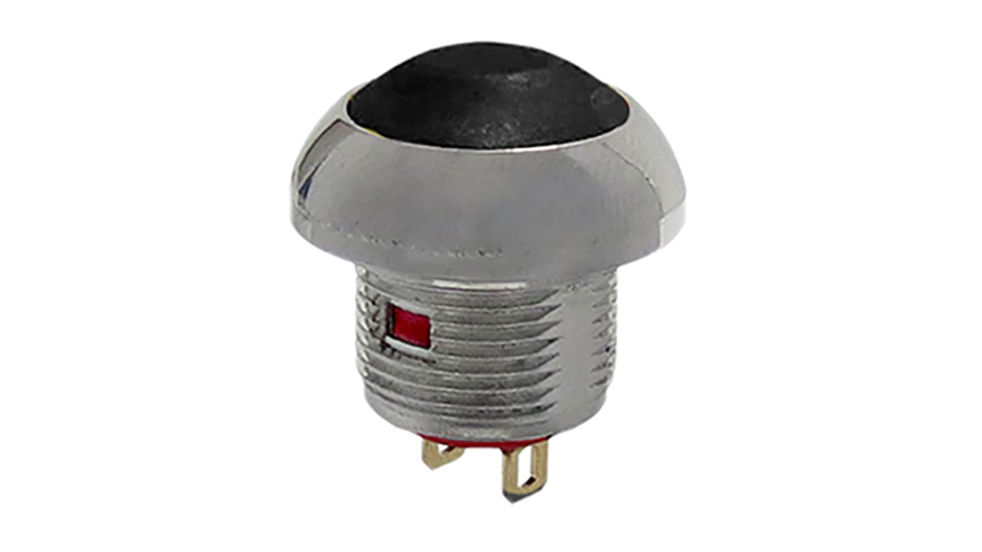 RS PRO Miniature Push Button Switch, Momentary, Panel Mount, 13.6mm Cutout, SPST, 250 V ac @ 200 mA, 50 V dc @ 200 mA,