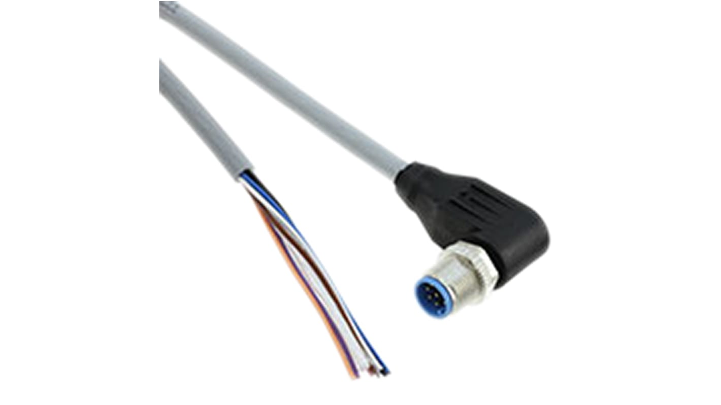 TE Connectivity Right Angle Male 8 way M12 to Unterminated Sensor Actuator Cable, 1.5m