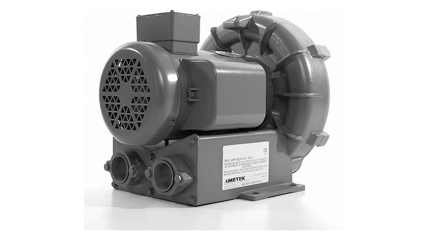 Ametek Regenerative Centrifugal Fan, 115 V ac, 230 V ac, AC Operation, 309.4 x 292.1 x 366mm