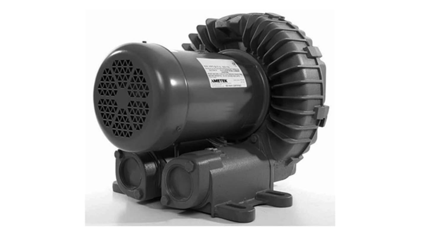 Ametek DR808 Series Regenerative Centrifugal Fan, 230 V ac, 460 V ac, 625.87m³/h, AC Operation, 442.7 x 564.6 x 536.4mm