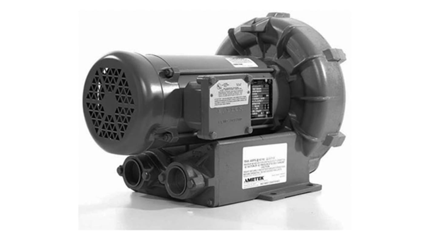 Ametek EN656 Series Regenerative Centrifugal Fan, 230 V ac, 460 V ac, 353.82m³/h, AC Operation, 391.7 x 492 x 382.5mm
