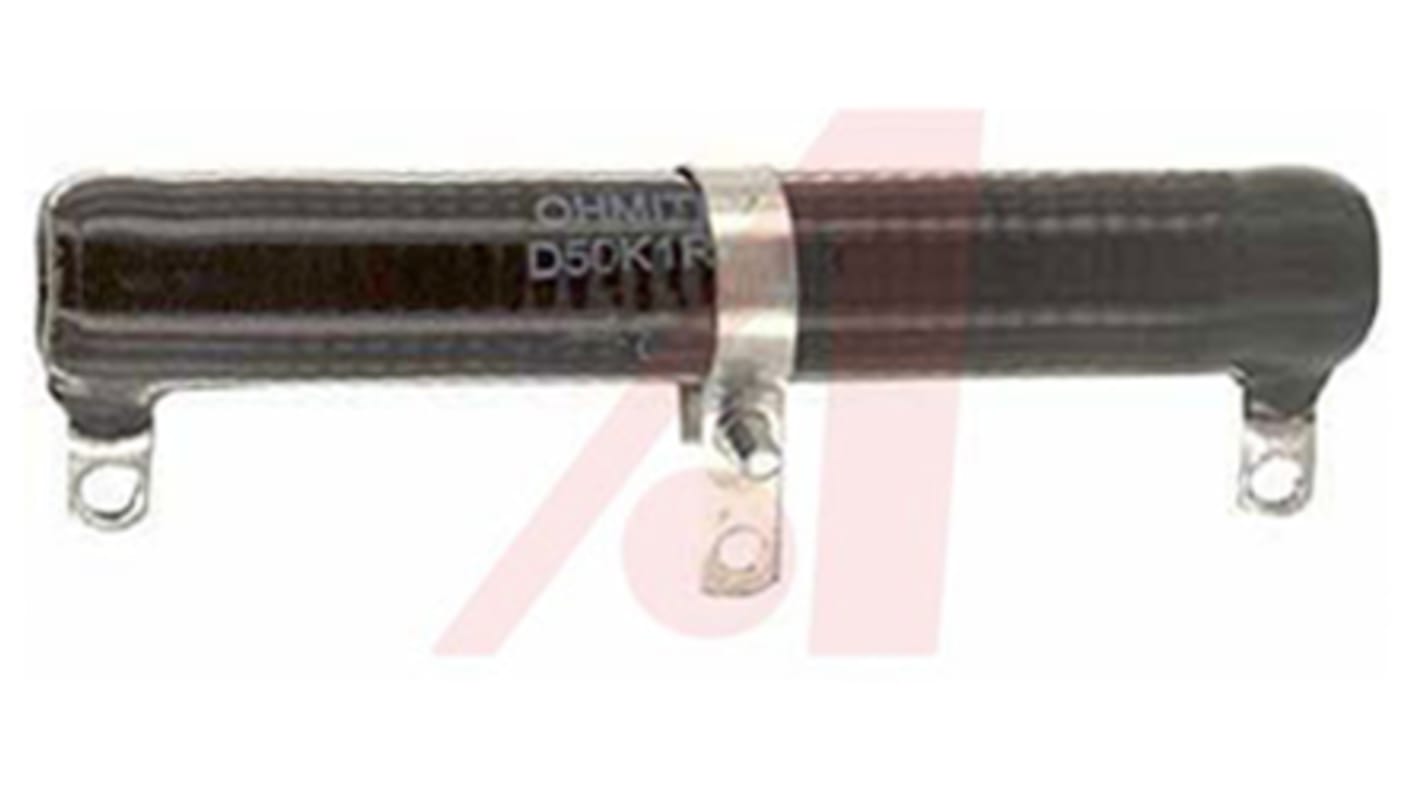 Ohmite 10Ω ±10% 50W Adjustable Wire Wound Resistor ±260ppm/°C 101.6mm