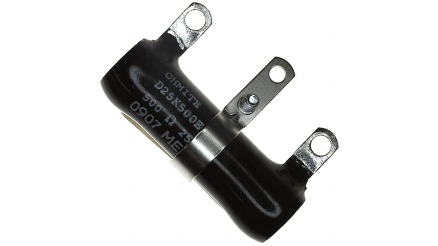 Ohmite 500Ω ±10% 25W Adjustable Wire Wound Resistor ±260ppm/°C 50.8mm