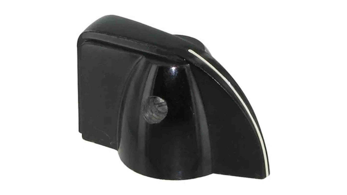 Ohmite 38.1mm Black Pointer Knob for 6.35mm Shaft, 5116E