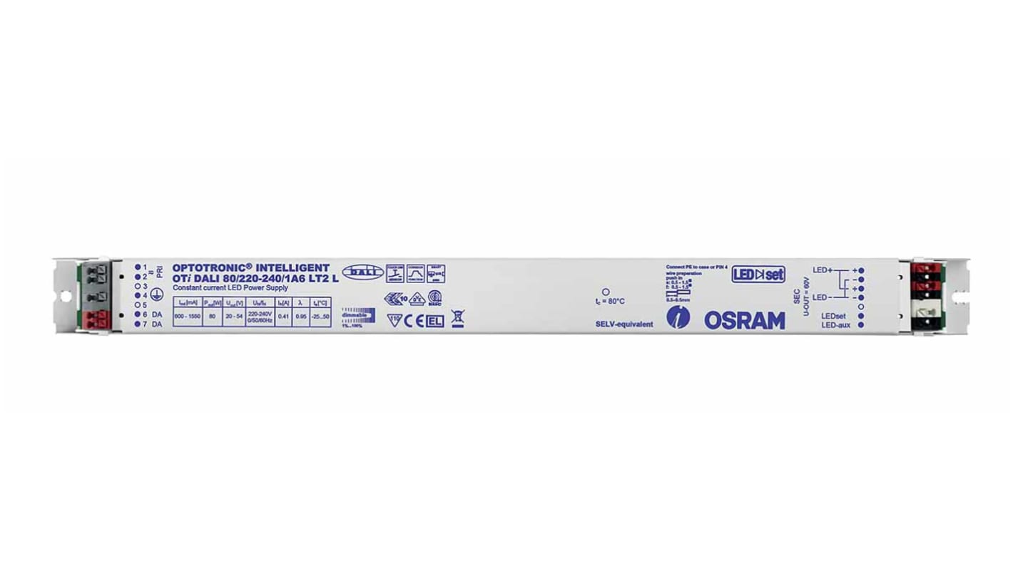 Módulo para Driver LED corriente constante Osram OPTOTRONIC Intelligent, IN: 176 → 276 V dc, 198 → 264 V