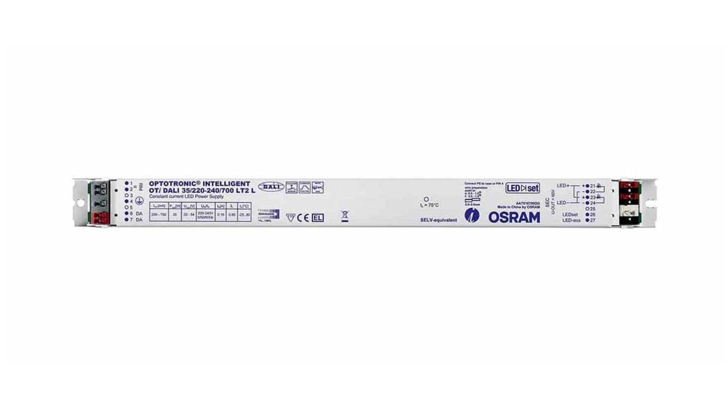 Osram LED-Treiber-Modul 176 → 276 V dc, 198 → 264 V ac, Ausgang 20 → 54V / 700mA Konstantstrom
