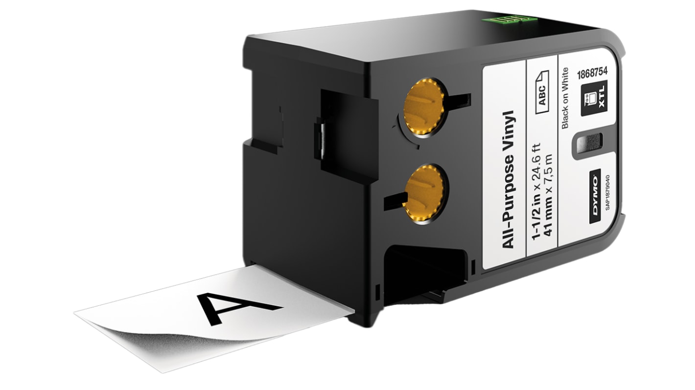 Dymo XTL Black on White Label Printer Tape, 7 m Length, 41 mm Width