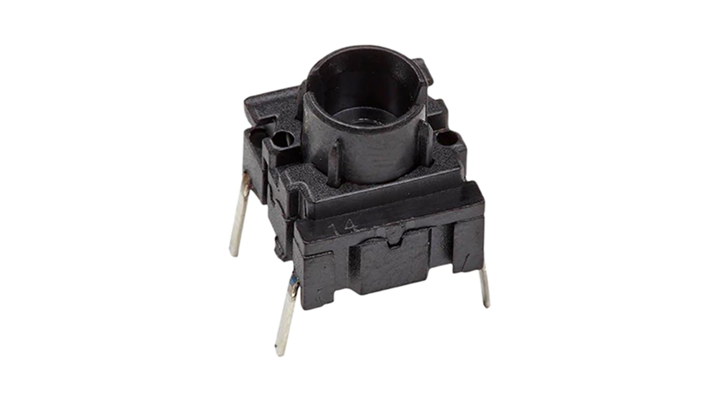 MEC IP67 Black Cap Tactile Switch, SPST 50 mA 4mm Through Hole