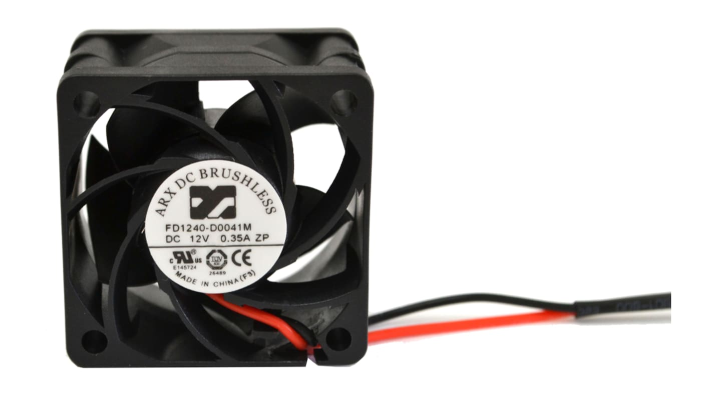 ARX CeraDyna Series Axial Fan, 12 V dc, DC Operation, 28.30m³/h, 3.72W, 40 x 40 x 28mm