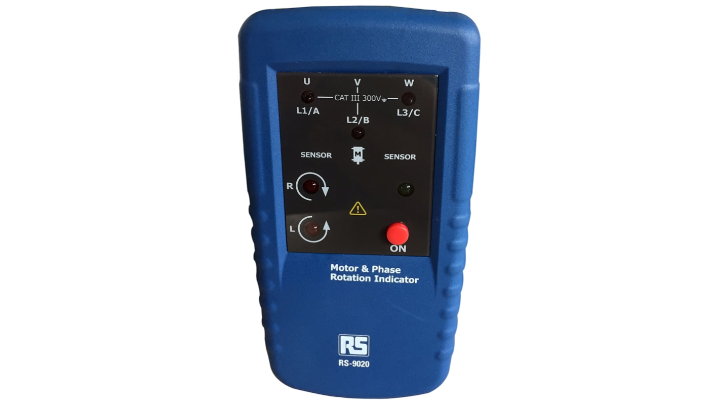 RS PRO Phase Rotation Tester, CAT III 300V, 400Hz Max, 400V ac Max with RS Calibration