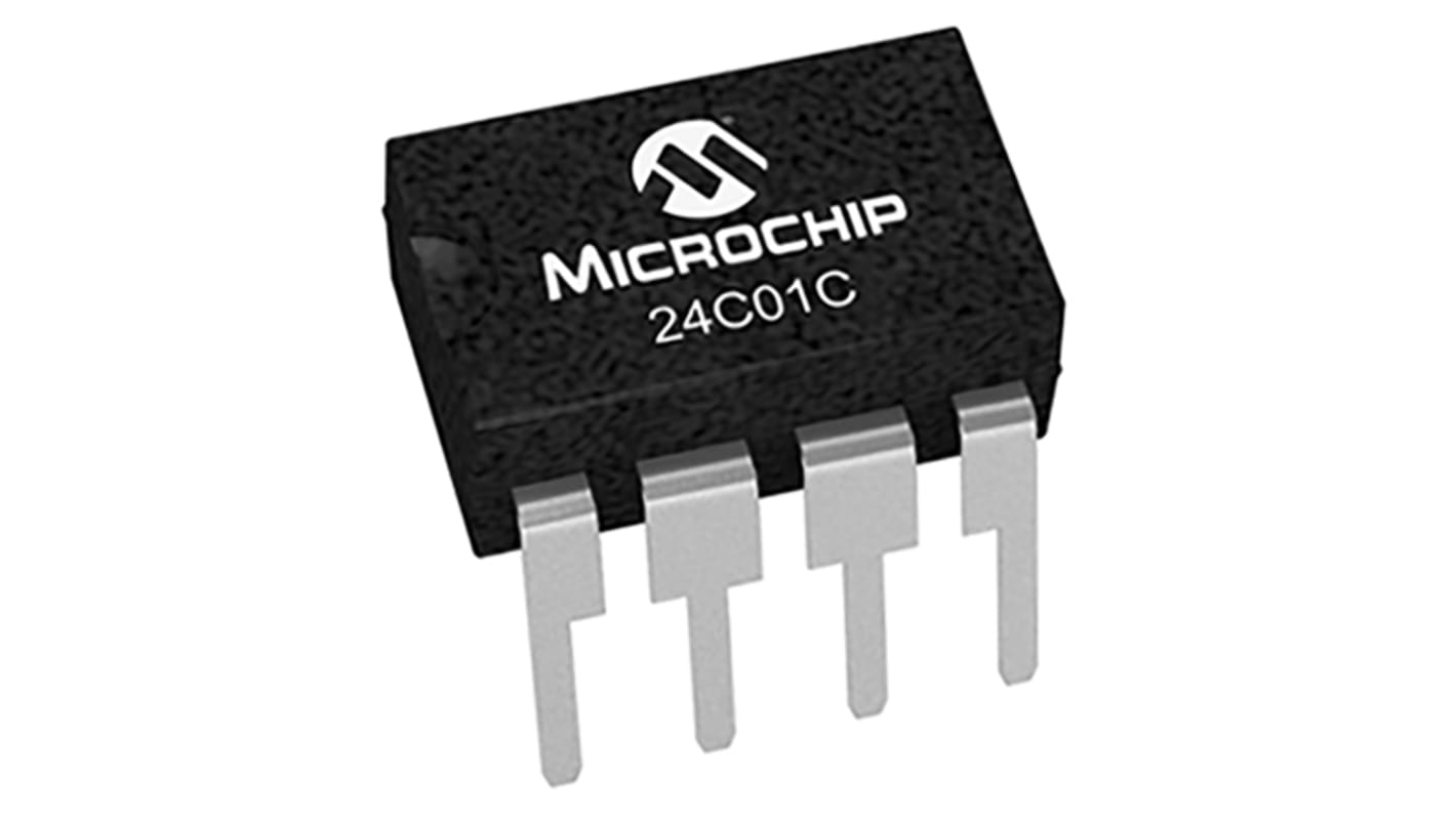 Microchip 24C01C/P, 1kbit EEPROM Memory, 3500ns 8-Pin PDIP Serial-I2C