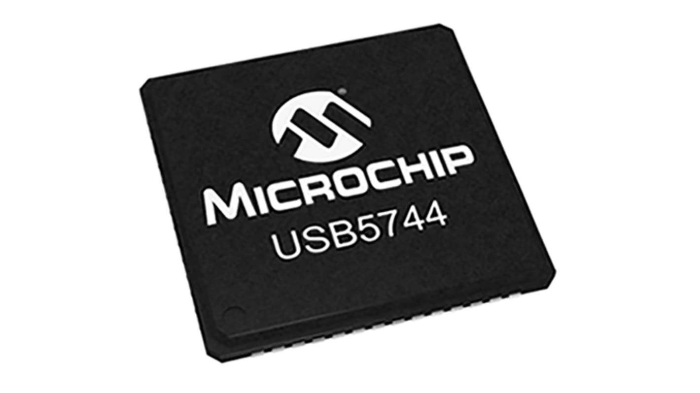 Controlador USB Microchip USB5744-I/2G, 56 pines, SQFN, 5Gbit/s, USB 3.1, 1,2 V, 3,3 V