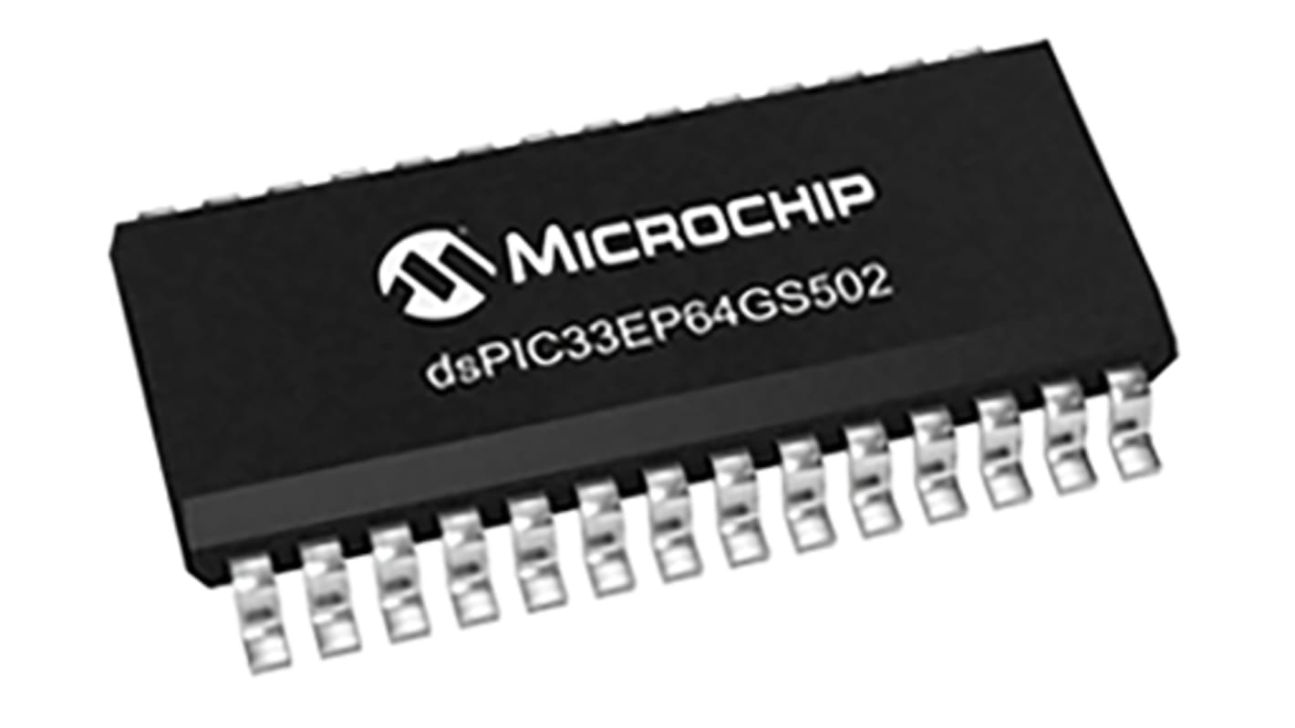 マイクロチップ,  デジタルシグナルプロセッサ, 28-Pin SOIC, DSPIC33EP64GS502-I/SO