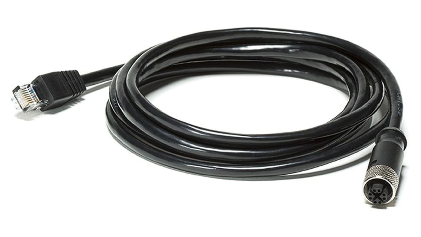 FLIR, 2m, Black M12 to Female RJ45 Male Shielded, Terminated