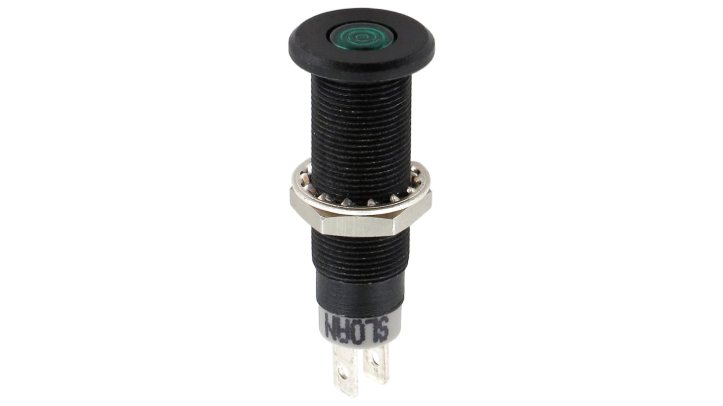 Sloan Green Panel Mount Indicator, 5 → 28V, 8.2 x 7.6mm Mounting Hole Size, IP68