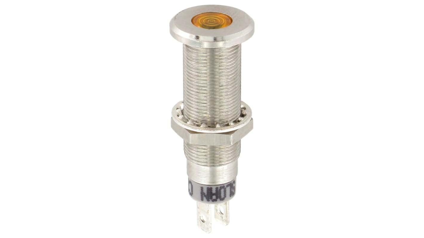 Sloan Yellow Panel LED, 5 → 28V, 8.2 x 7.6mm Mounting Hole Size, IP68