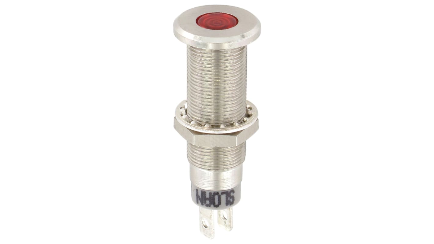 Indicatore da pannello Sloan Rosso  a LED, 5 → 28V, IP68, Sporgente, foro da 8.2 x 7.6mm