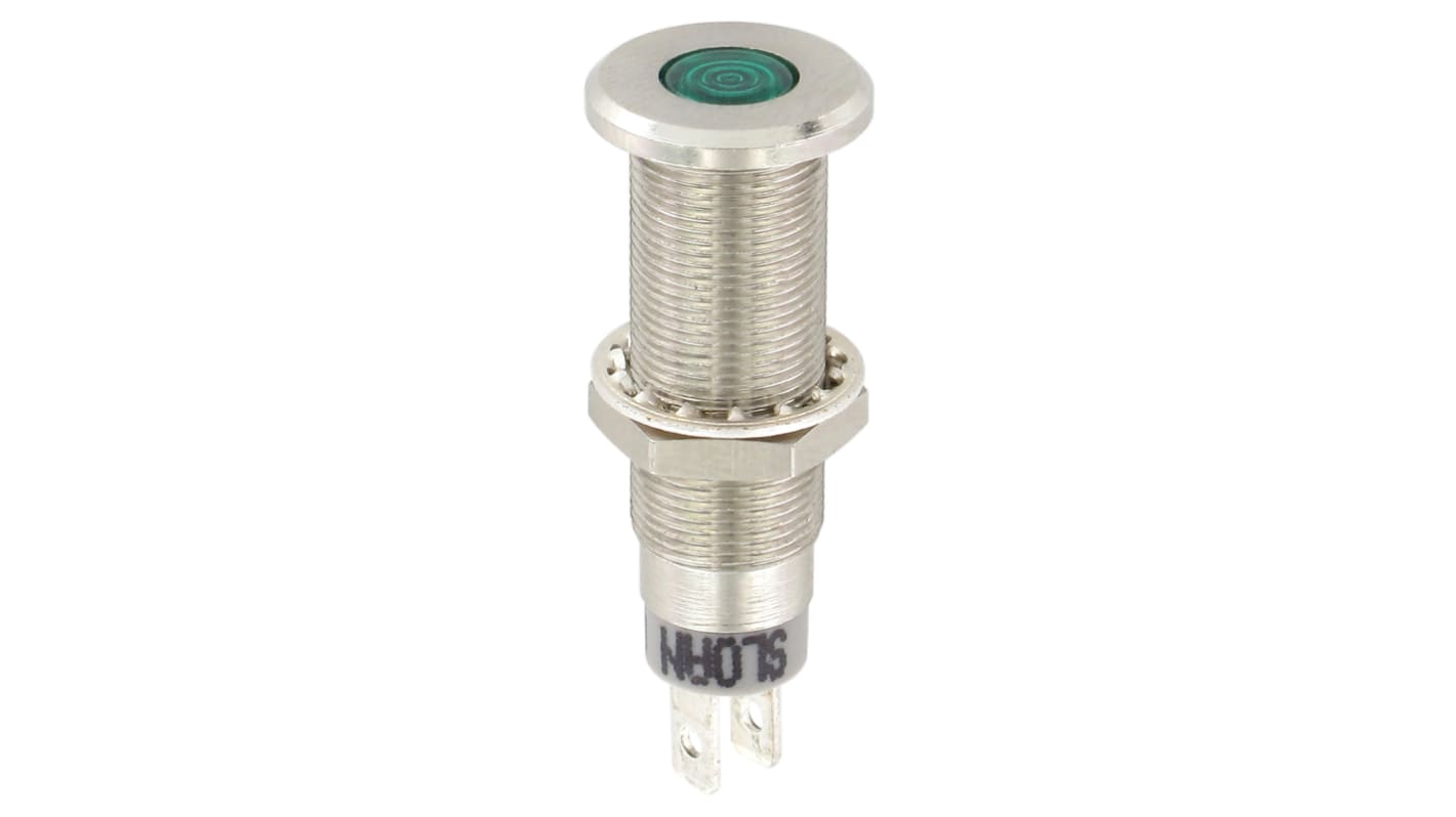 Sloan Green Panel Mount Indicator, 5 → 28V, 8.2 x 7.6mm Mounting Hole Size, IP68