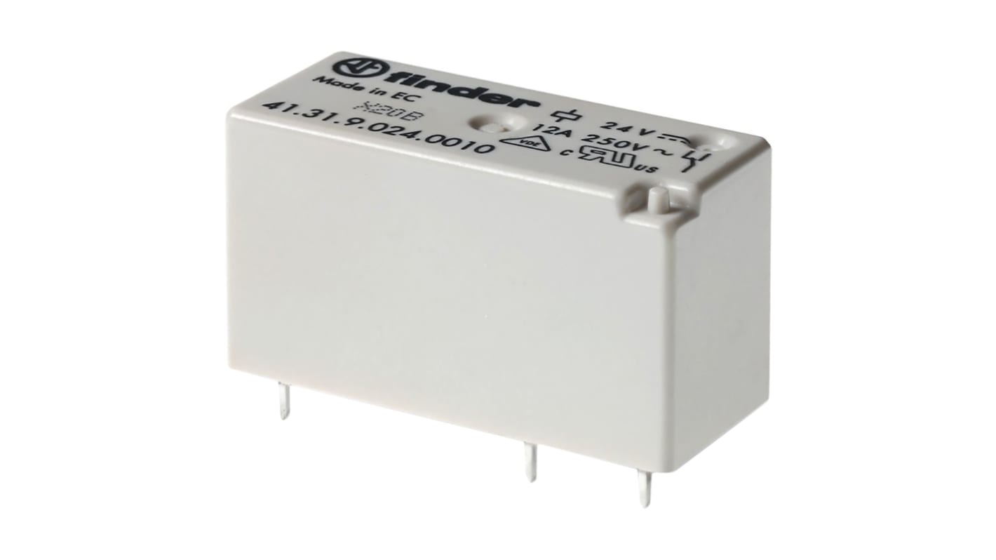 Finder PCB Mount Power Relay, 230V ac Coil, 12A Switching Current, SPDT