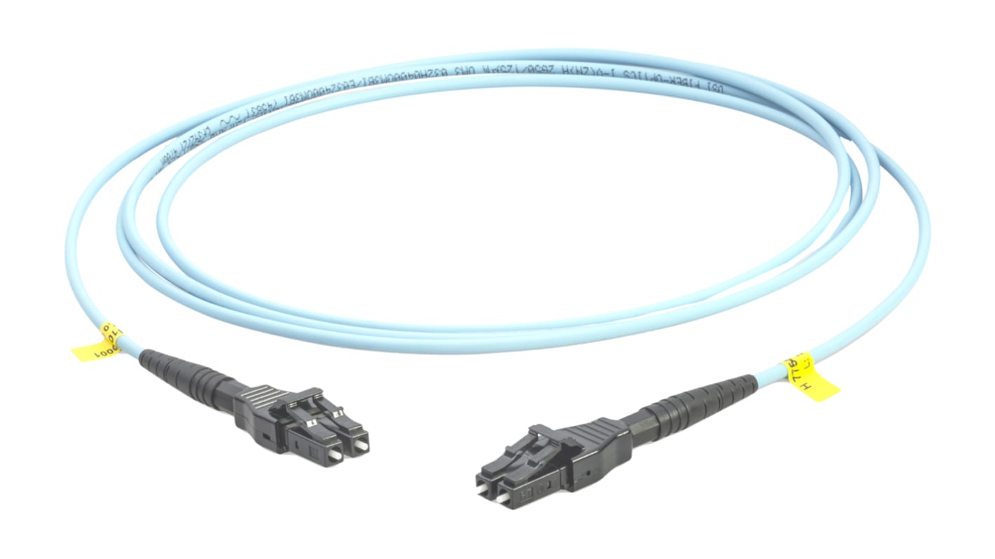 Rosenberger OM3 Multi Mode OM3 Fibre Optic Cable, 50/125μm, Blue, 5m