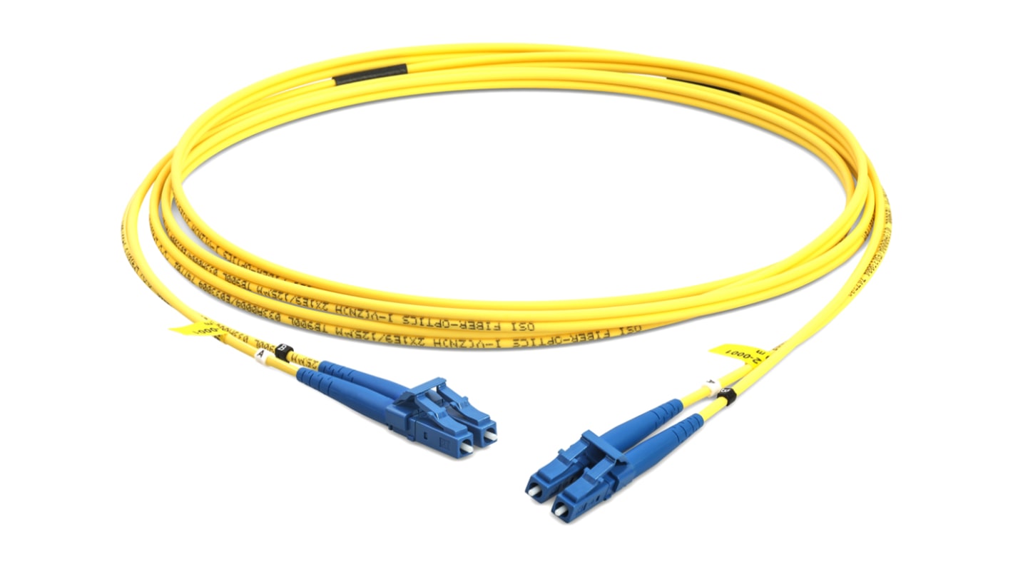 Rosenberger Fibre Optic Cable, E9/125μm, Yellow, 3m