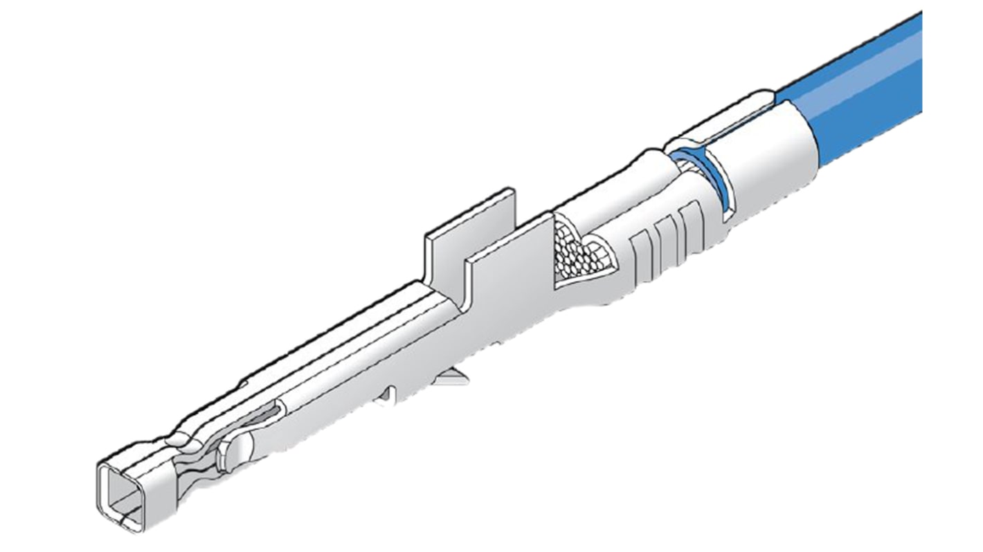 Terminale a crimpare Molex Femmina, 20AWG → 22AWG, Crimpatura o compressione