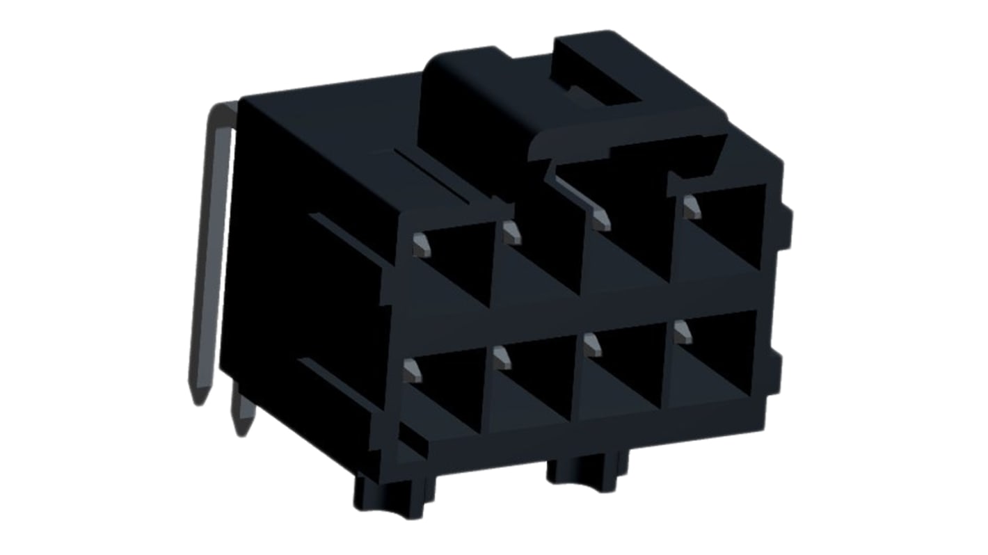 Molex Ultra-Fit Series Right Angle Through Hole PCB Header, 8 Contact(s), 3.5mm Pitch, 2 Row(s), Shrouded