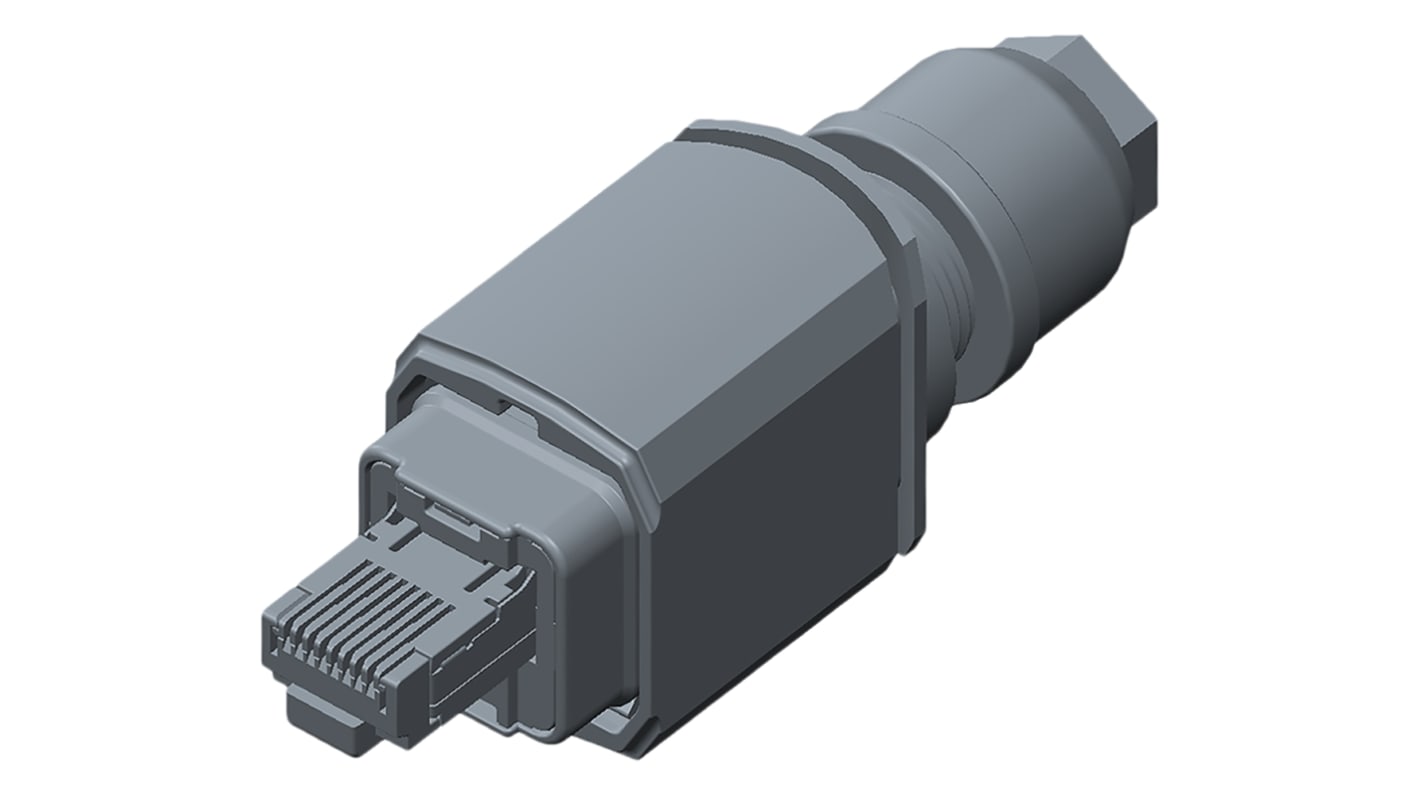 TE Connectivity 215875 Series Male RJ45 Connector, Cable Mount, Cat5e, Shielded, Unshielded Shield Straight 1 Port 8P8C