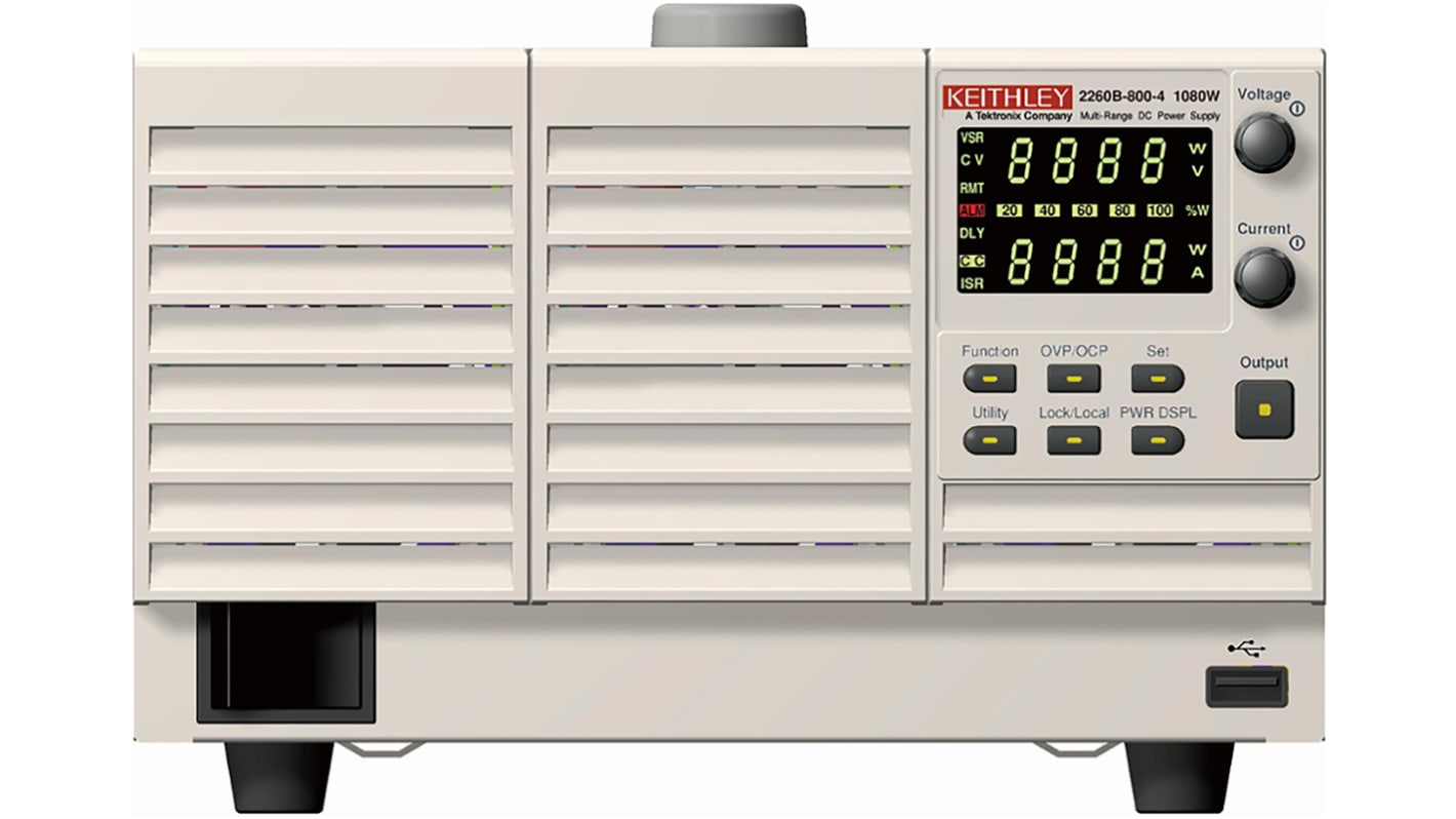 Keithley 2260B Series Digital Bench Power Supply, 0 → 30V, 0 → 108A, 1-Output, 1.08kW - UKAS Calibrated