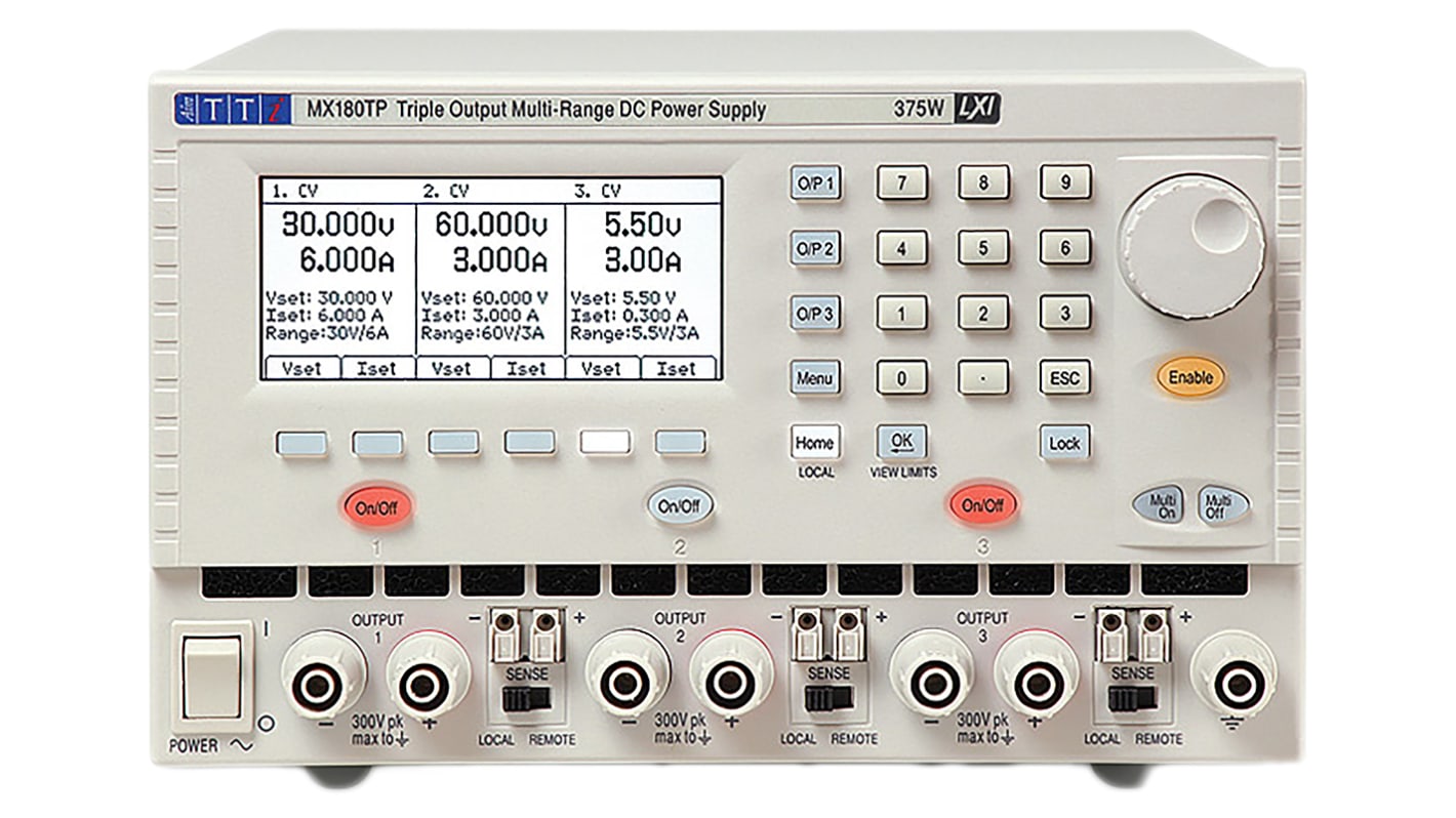 Zasilacz laboratoryjny 0 → 15V 0 → 3A Aim-TTi 378W Zasilacz DC z trzema wyjściami