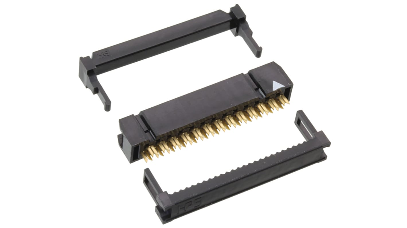Hirose IDC连接器, 母座, 26p, 2.54mm间距, 2排, 电缆安装, IDC端接, 直向, HIF3B系列