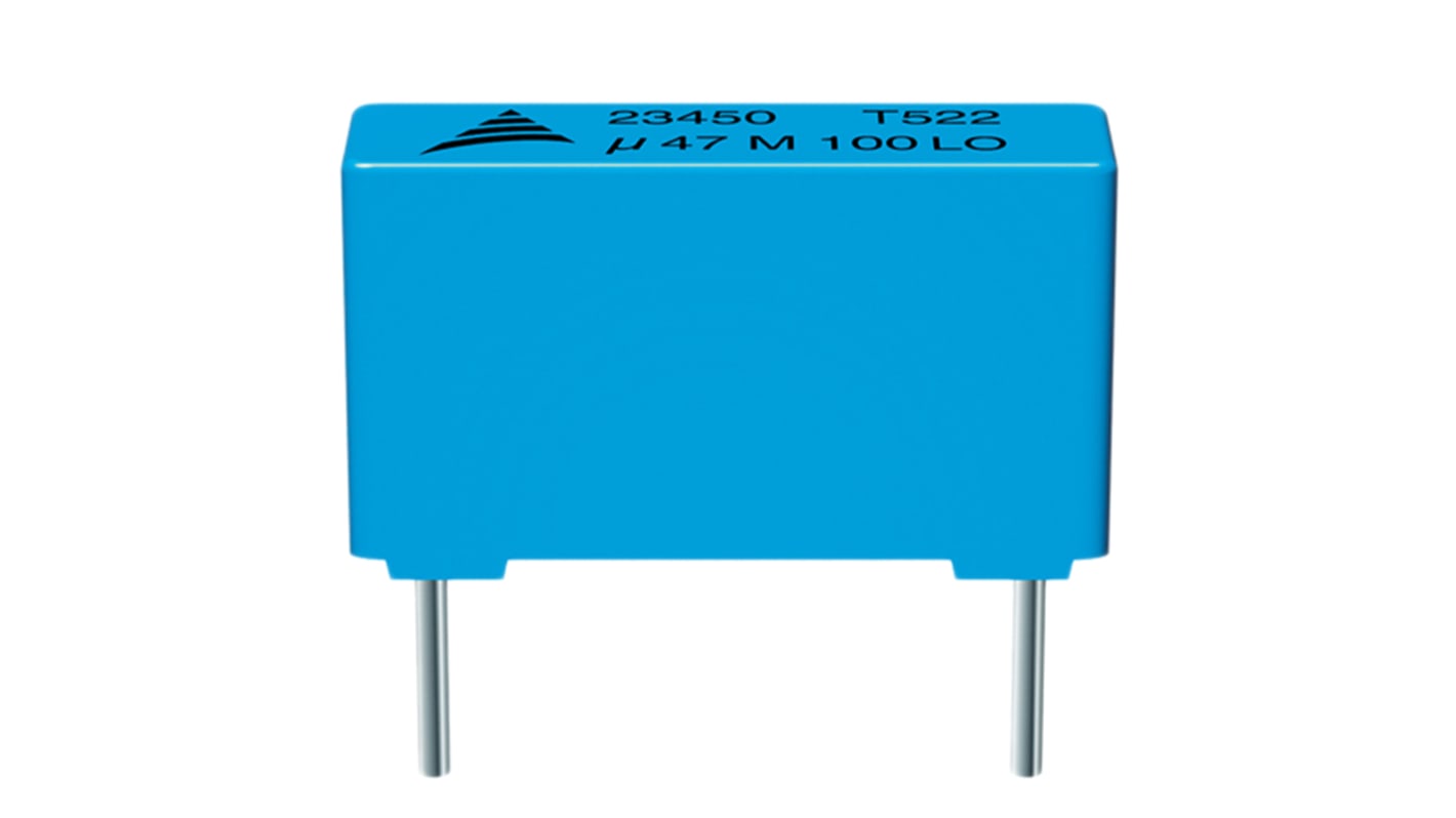 EPCOS B32522 Polyester Film Capacitor, 250V dc, ±5%, 220nF, Through Hole