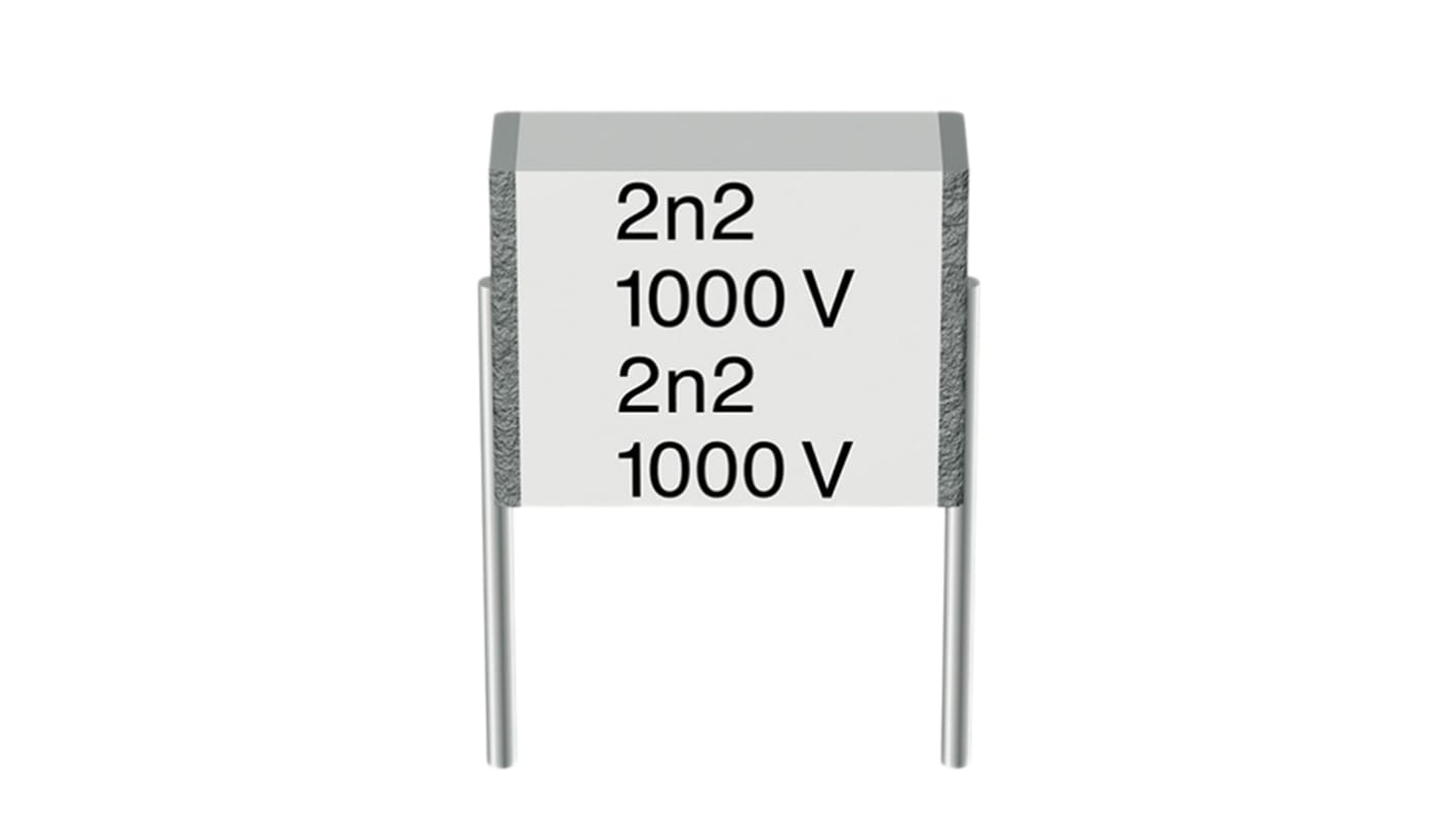 EPCOS B32560 Polyester Film Capacitor, 400V dc, ±10%, 2.2nF, Through Hole