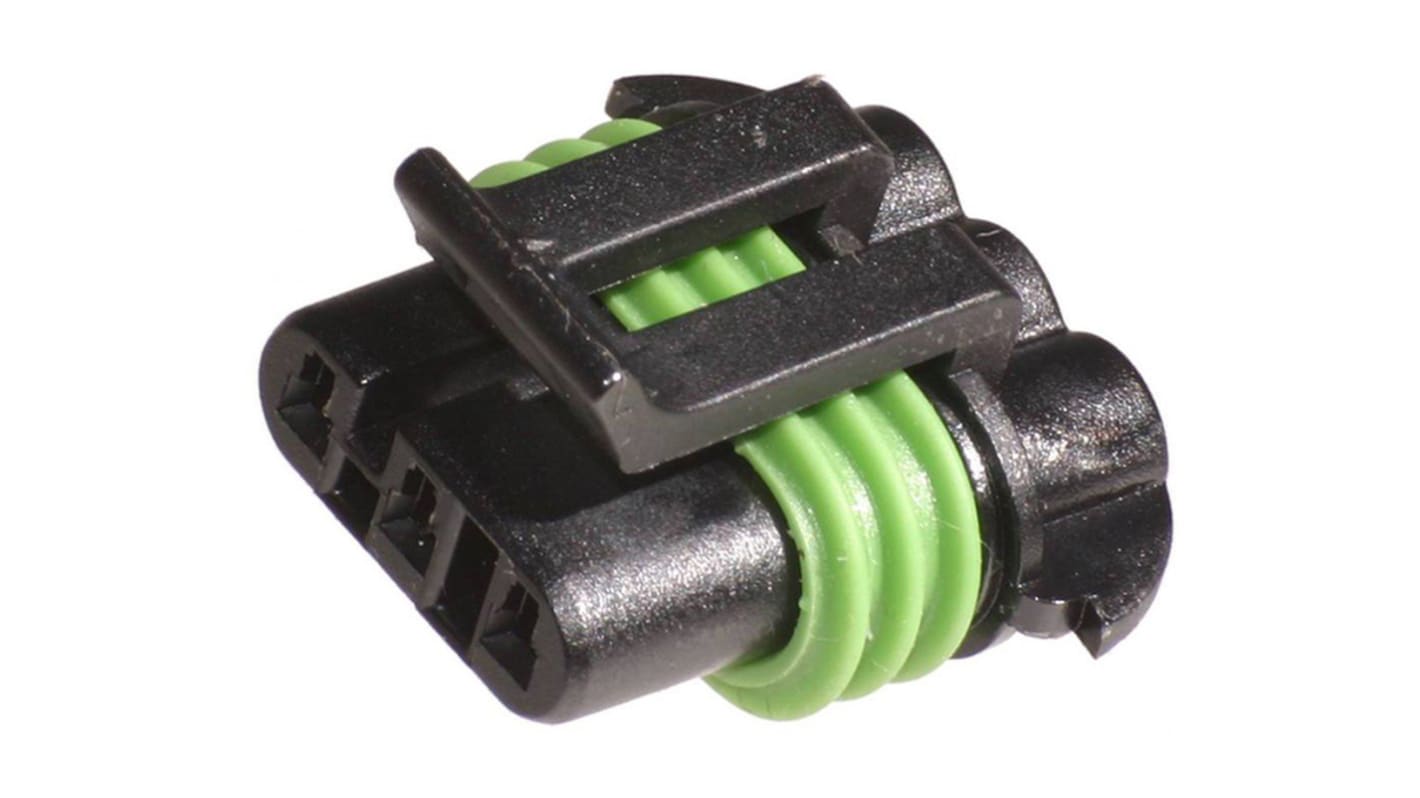 Connettore automotive Delphi, Femmina, 14A, 3 vie, file, Montaggio su cavo