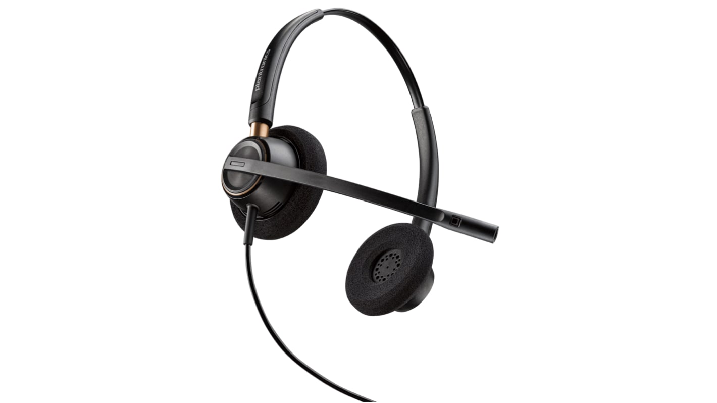 Plantronics HW520 On-Ear-Headset Schnelltrennung Schwarz Verdrahtet