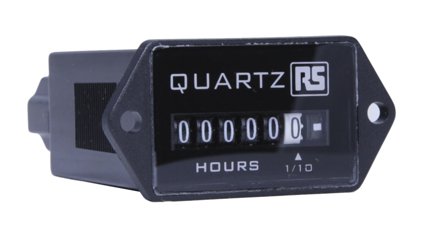 RS PRO Hour Meter Counter, 6 Digit, 50Hz, 90 → 264 V ac