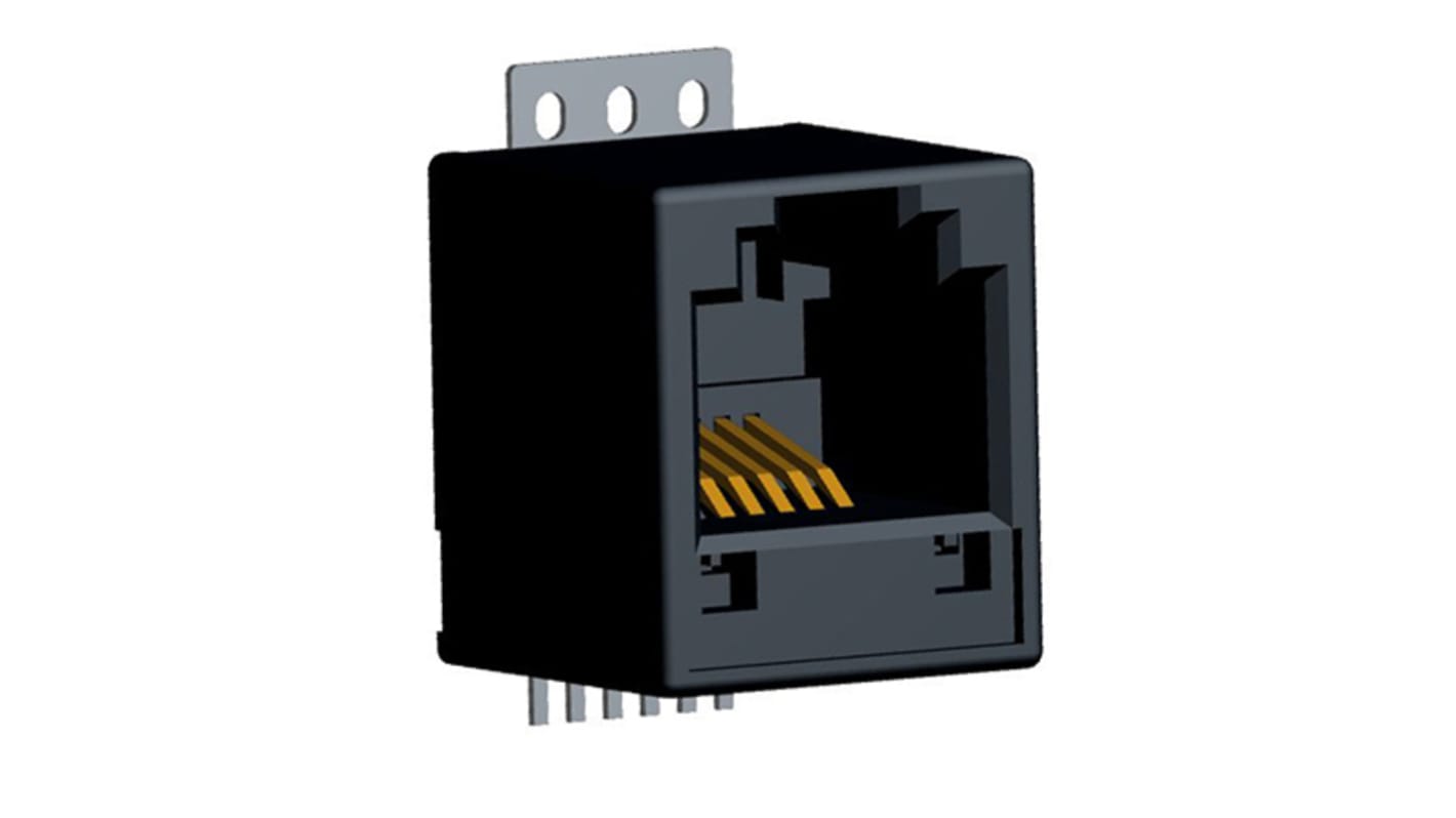 Molex 85513 Series Female RJ12 Connector, Surface Mount, Cat3 Vertical 6P6C -Way
