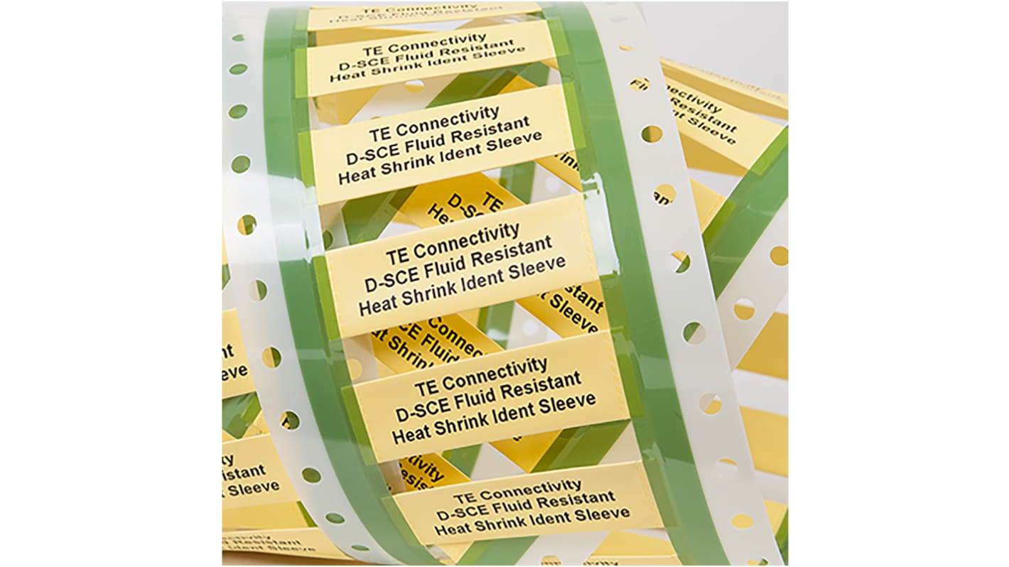 TE Connectivity D-SCE White Heatshrink Labels, 50mm Width, 1000 Qty