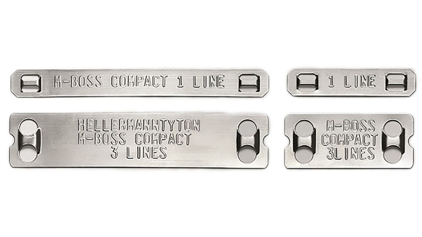 HellermannTyton 线缆标签, 不锈钢, 45mm x 20mm标签, M-Boss系列