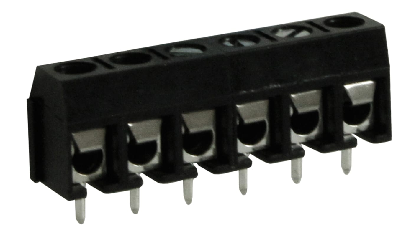 RS PRO PCB Terminal Block, 6-Contact, 5mm Pitch, Through Hole Mount, 1-Row, Screw Termination