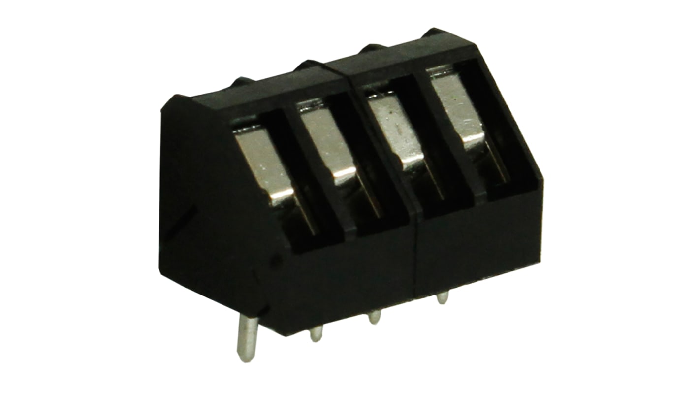 RS PRO PCB Terminal Block, 4-Contact, 5mm Pitch, Through Hole Mount, 1-Row, Screw Termination