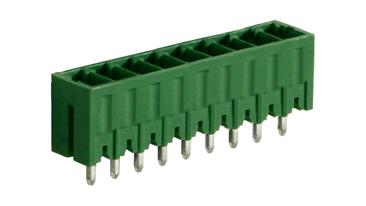 RS PRO 3.5mm Pitch 9 Way Pluggable Terminal Block, Header, Through Hole, Solder Termination