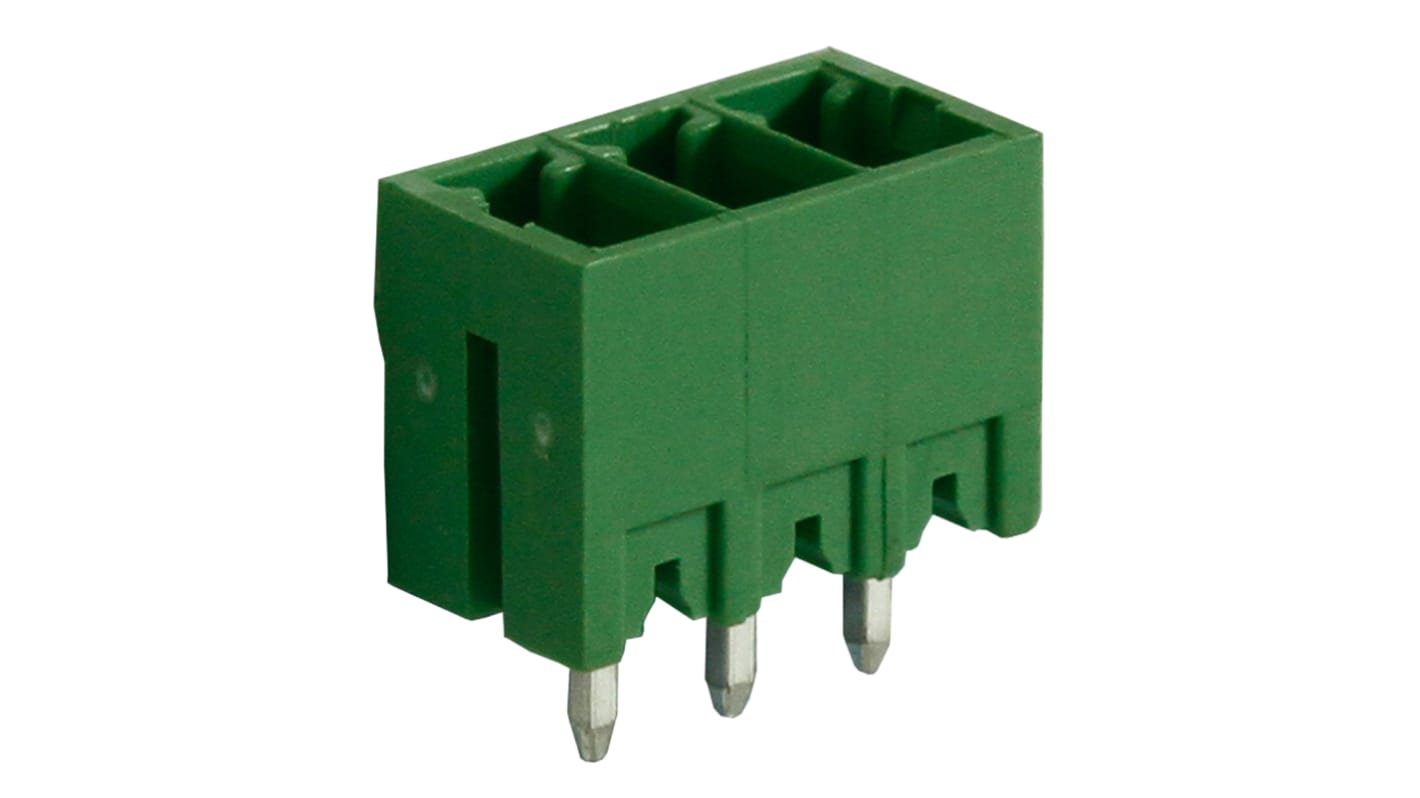 RS PRO, 3.81mm Pitch, 3 Way, Pluggable Terminal Block, Header, Through Hole, Solder Termination