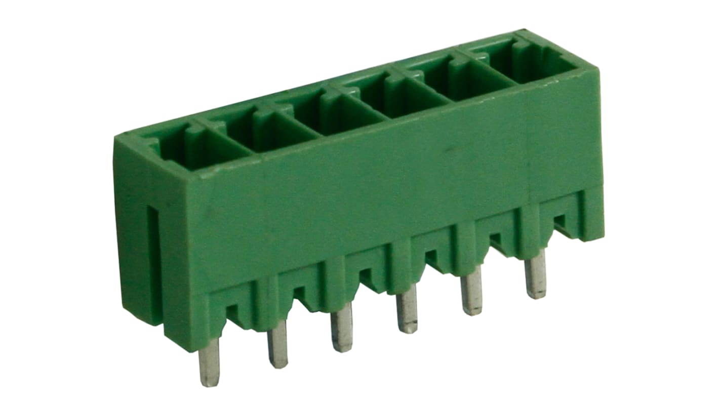 RS PRO, 3.81mm Pitch, 6 Way, Pluggable Terminal Block, Header, Through Hole, Solder Termination