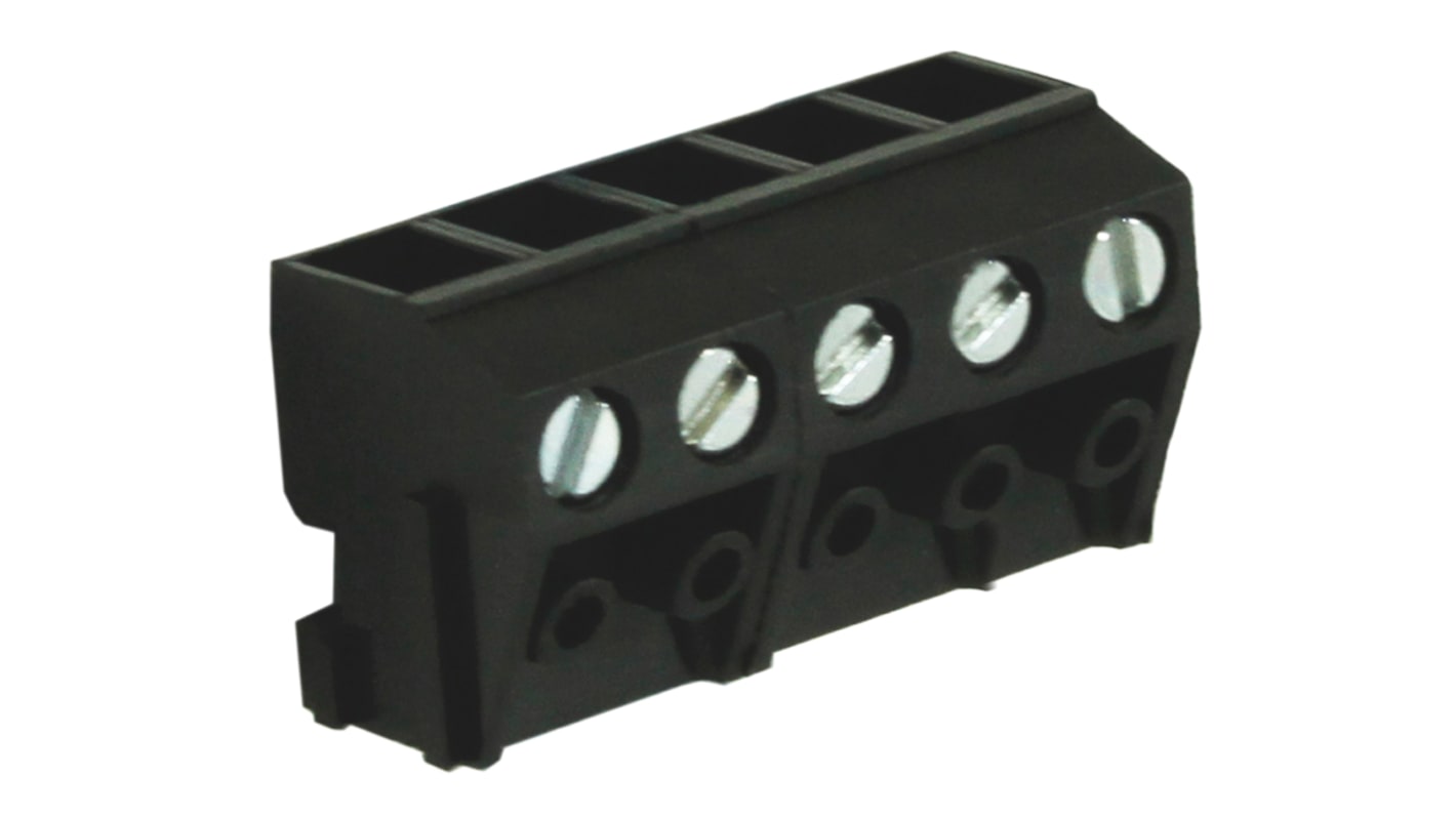 RS PRO 基板用端子台, 10A, 250 V, 5mmピッチ, 1列, 5極
