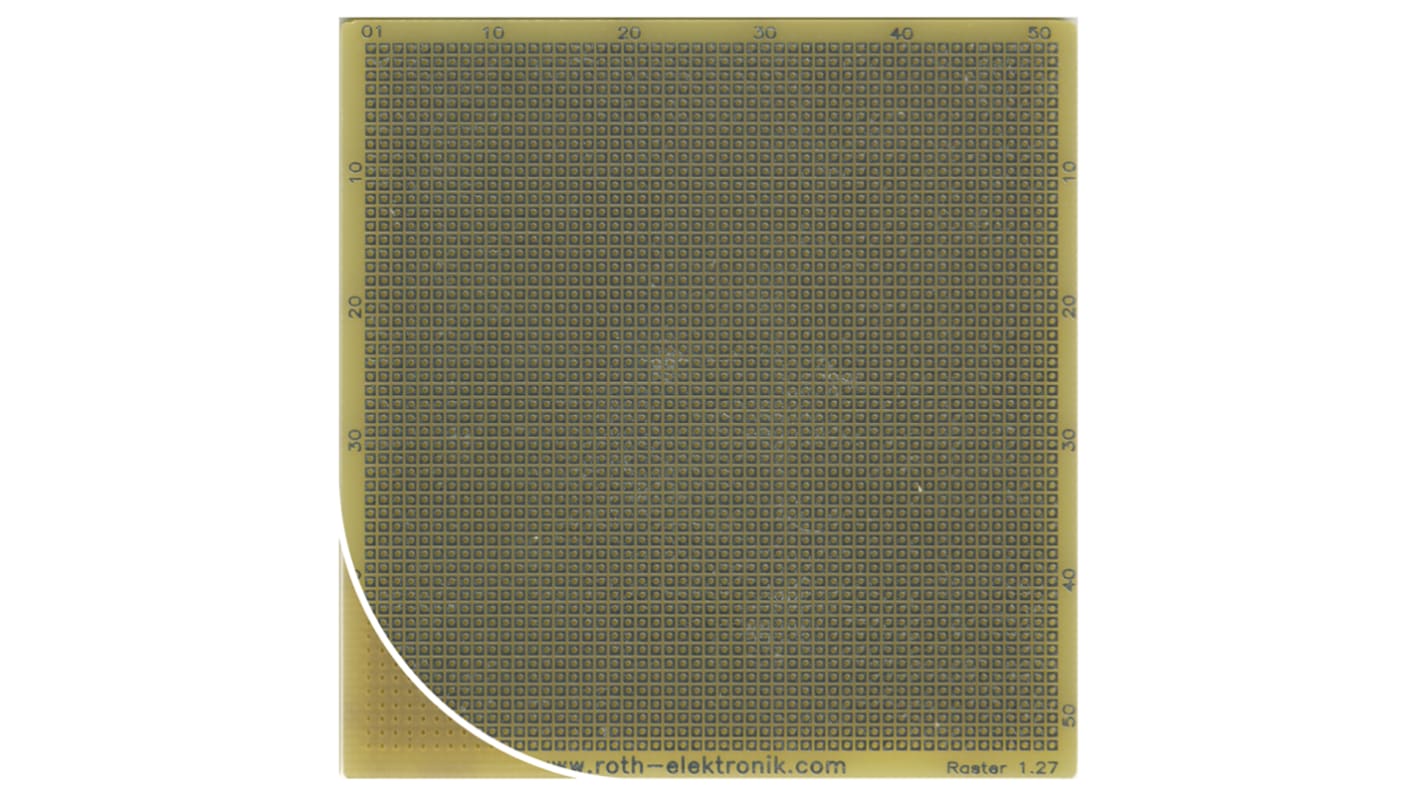 RE013-LF, Enkeltsidet Matrixkort FR4 med 51 x 52 0.45mm Huller, 1.27 x 1.27mm Hulafstand, 70.48 x 68.58 x 1.5mm