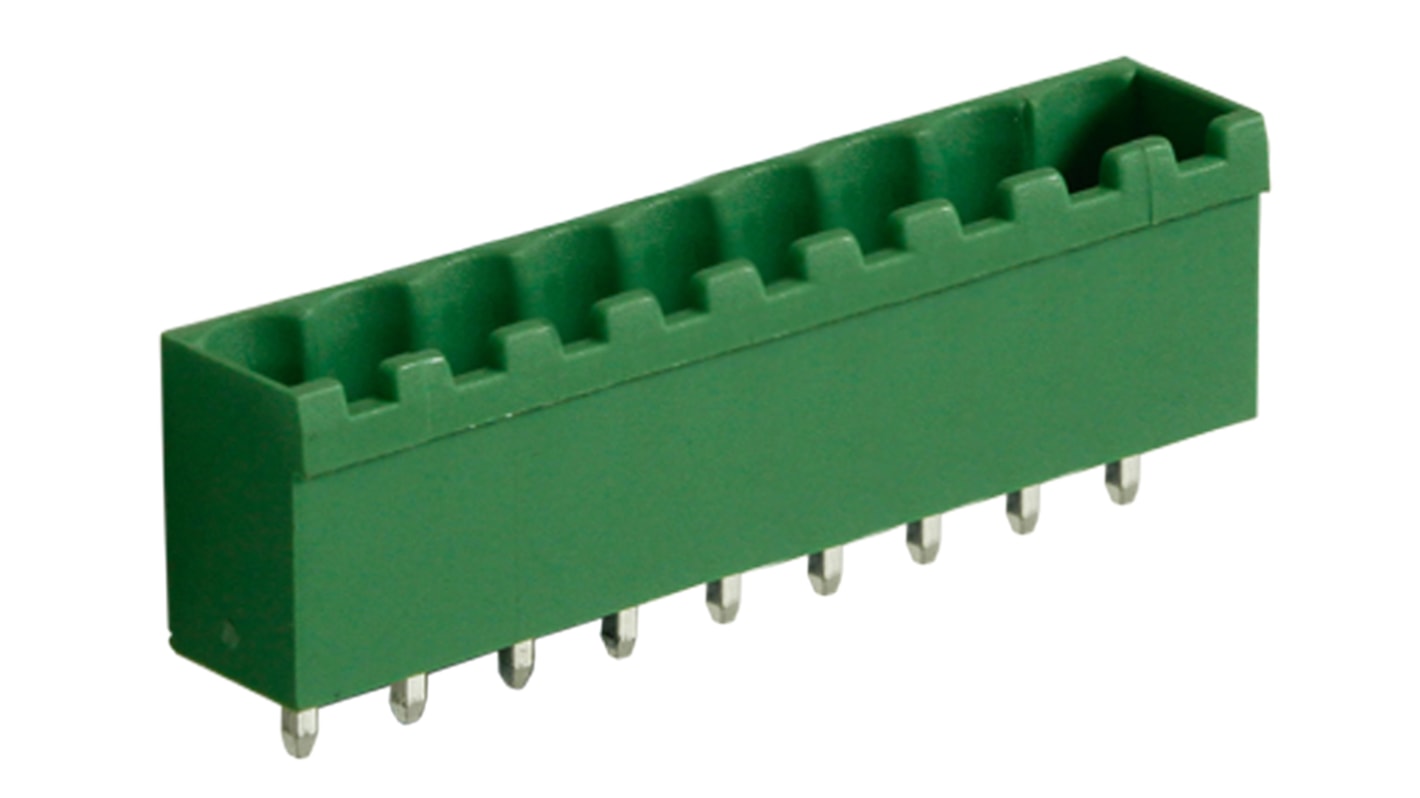 Morsettiera per circuito stampato RS PRO, 9 vie, 1 fila, passo 5.0mm