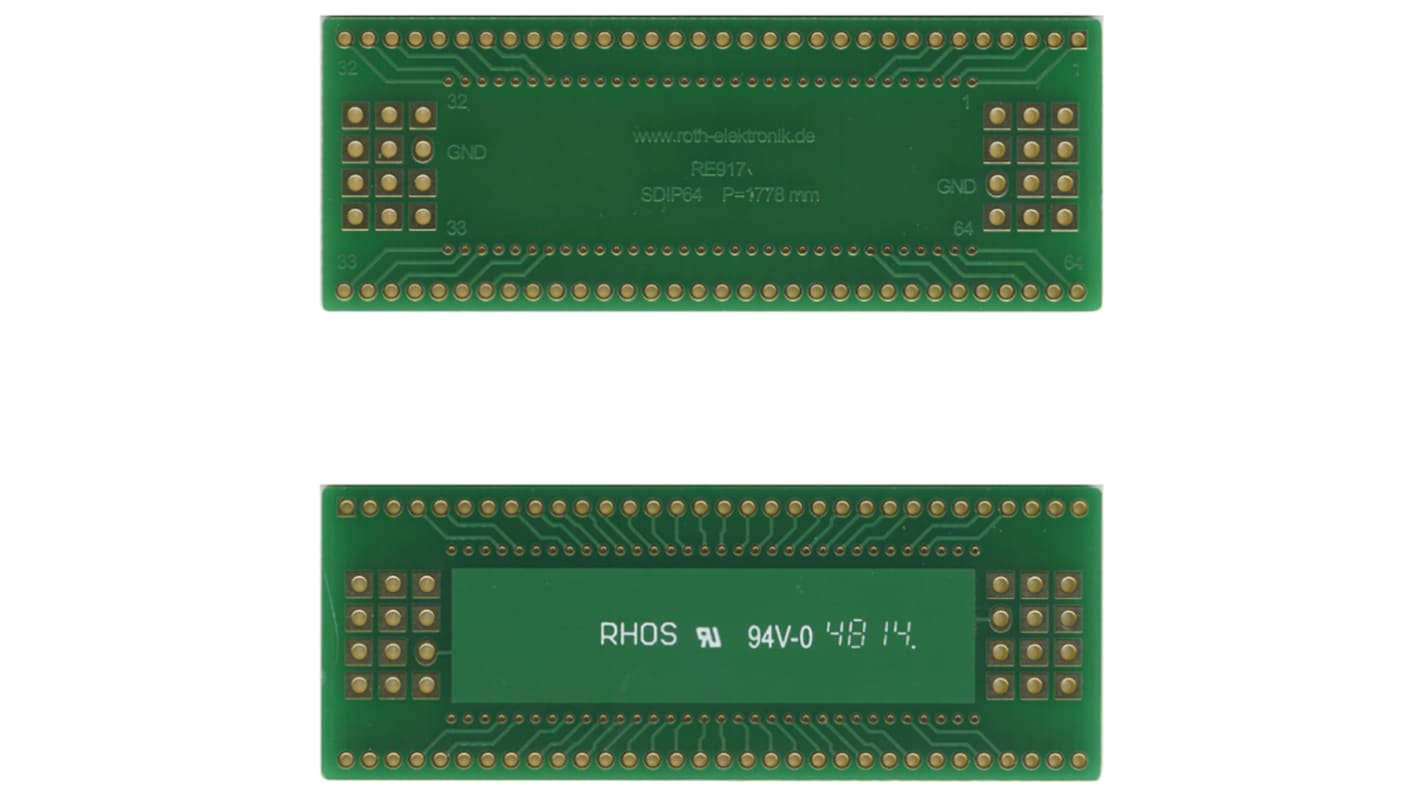 Placa Complementaria RE917, dos lados FR4 58.74 x 22.23 x 1.5mm