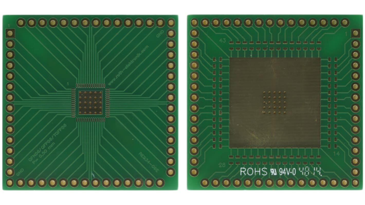 RE934-09E, Double Sided Extender Board Multiadapter With Adaption Circuit Board 41.91 x 41.91 x 1.5mm