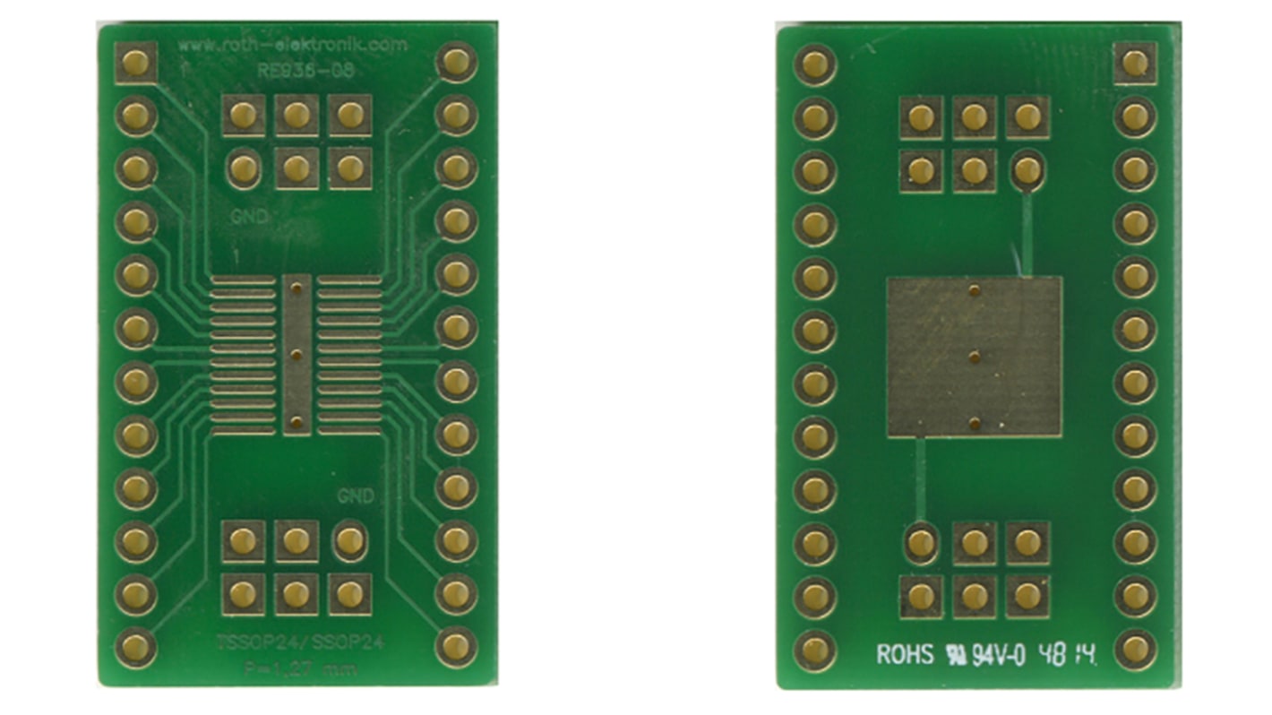 RE936-08, Double Sided Extender Board Multiadapter With Adaption Circuit Board FR4 31.75 x 19.05 x 1.5mm